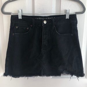 Black Denim Skirt